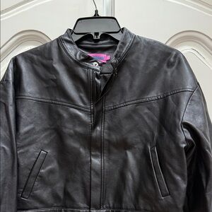 Edikted Black Faux Leather Jacket